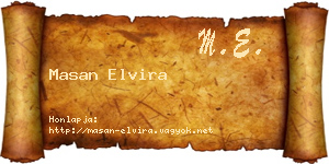 Masan Elvira névjegykártya